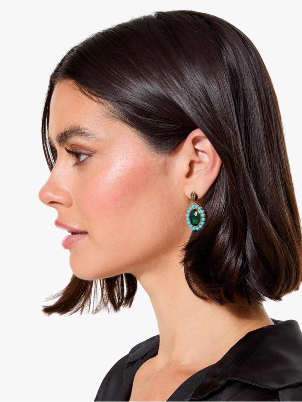 Kurt Geiger Regency Drop Emerald Tuquoise Earrings